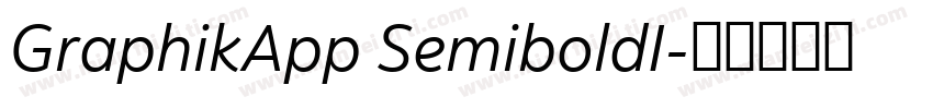 GraphikApp SemiboldI字体转换